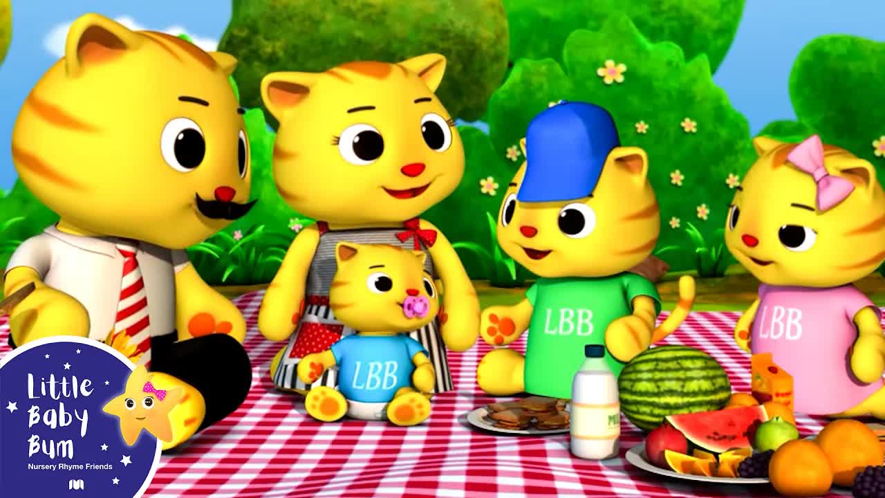 Семья кошек - Пальчиковая игра | Детские стишки от LittleBabyBum - Азбука и цифры