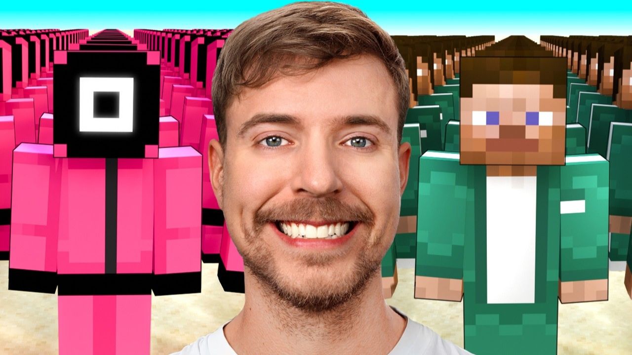 Мистер Бист.  Игра в Кальмара в Minecraft на $45,600