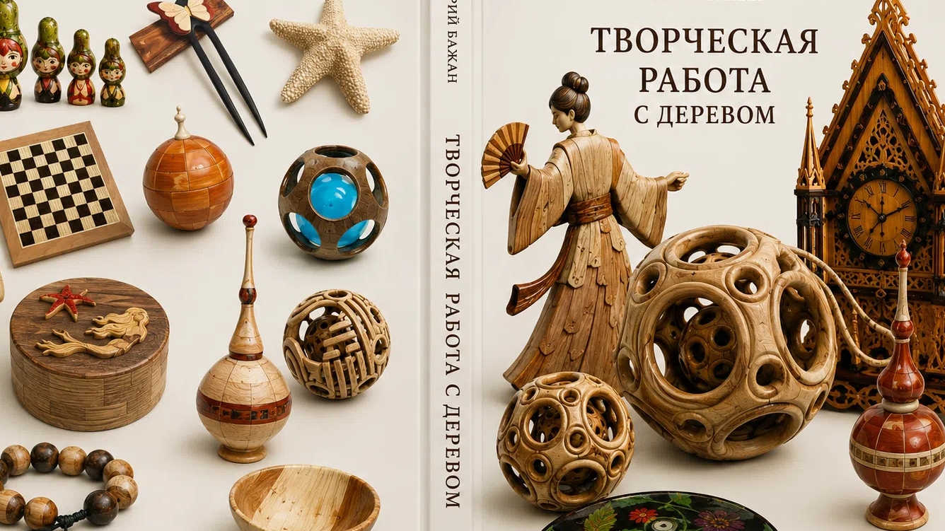 Творческая работа с деревом. Новая  книга Юрия Бажана