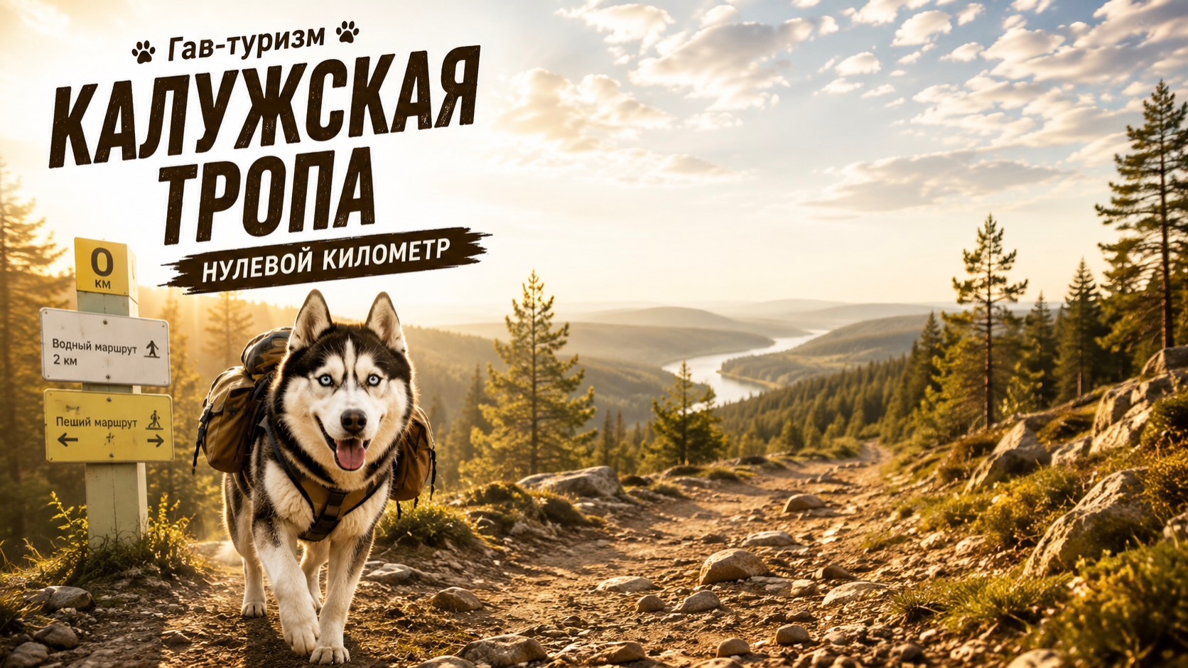 ГАВ-ТУРИЗМ: С Баксом на Калужской тропе 🐾 День 1