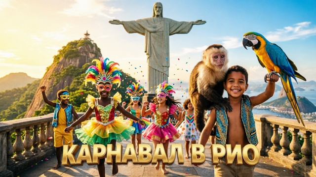 🇷 КАРНАВАЛ В РИО-ДЕ-ЖАНЕЙРО | Веселая Детская Песня 2026 🎉 Путешествие в Бразилию | Для Детей