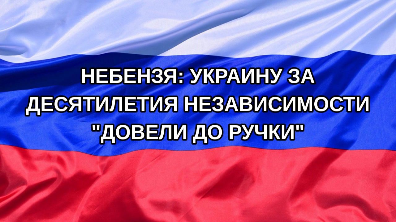 Н. РФ Небензя: Украину за десятилетия независимости довели до ручки