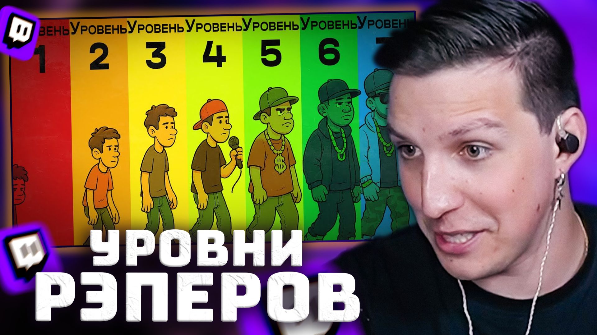 7 уровней рэперов | РЕАКЦИЯ МАЗЕЛЛОВА