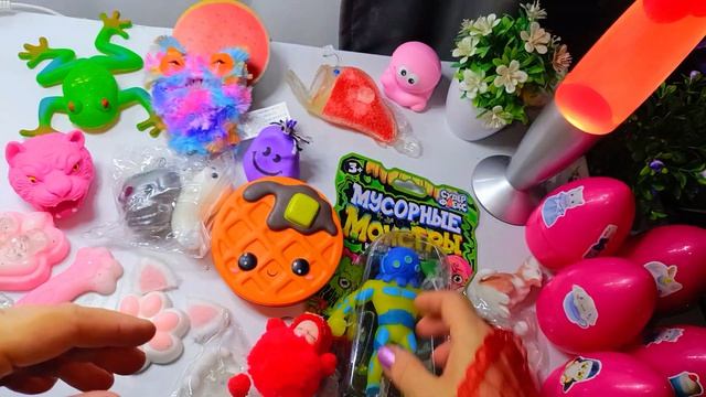 АСМР РАСПАКОВКА чудесных игрушек и разных Сюрприз Боксов с антистрессами 🥰 АСМР Таба СКВИШИ 🫶🏻