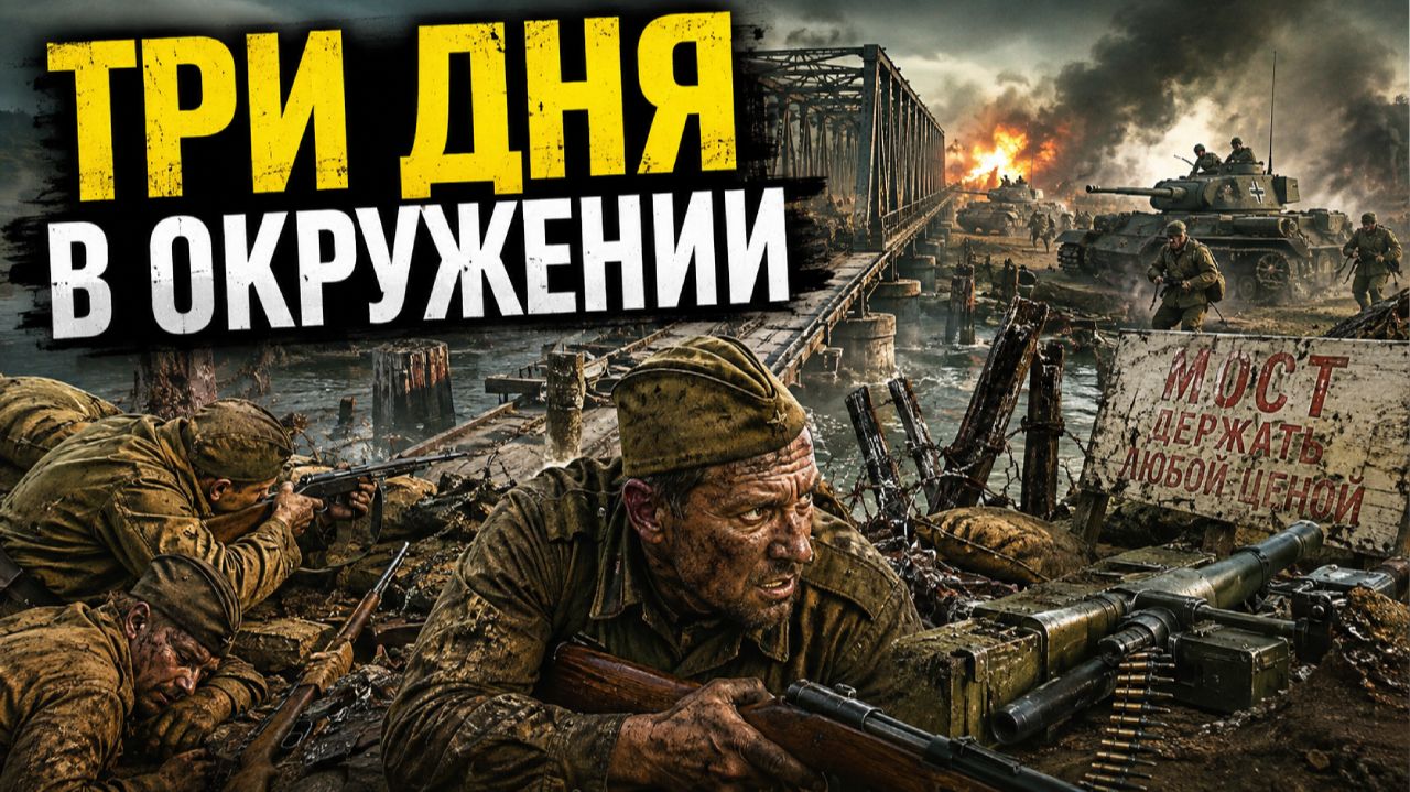 ШТРАФРОТА ДЕРЖАЛА МОСТ ТРОЕ СУТОК. ПОТОМ ВЫЯСНИЛОСЬ, ЧТО ОНИ УЖЕ ДАВНО БЫЛИ В ОКРУЖЕНИИ