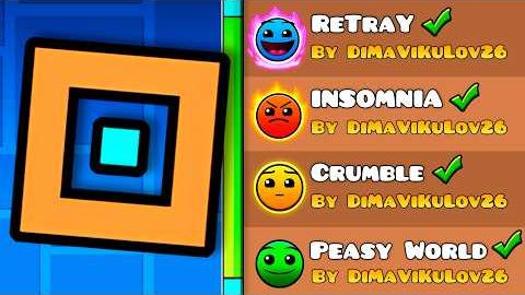 Я прошёл ВСЕ уровни Создателя RETRAY в Geometry Dash