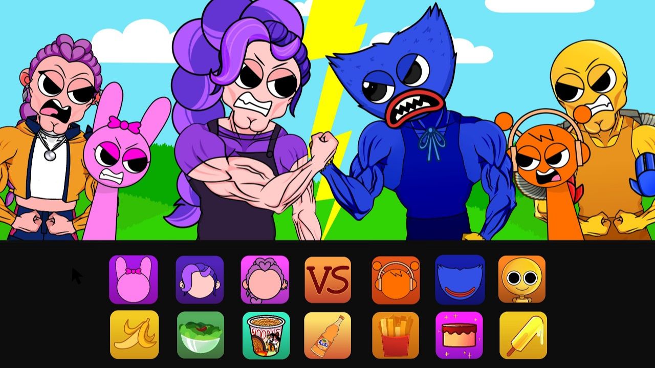 Sprunki Sigma LILY VS Sigma HUGGY WUGGY Mod — какая команда окажется сильнее# Время игр с маком