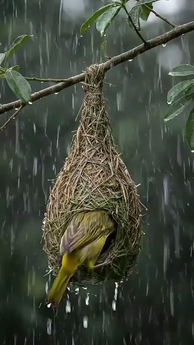 Крошечная птичка — выдающийся строитель. 🐦🌿 🤯