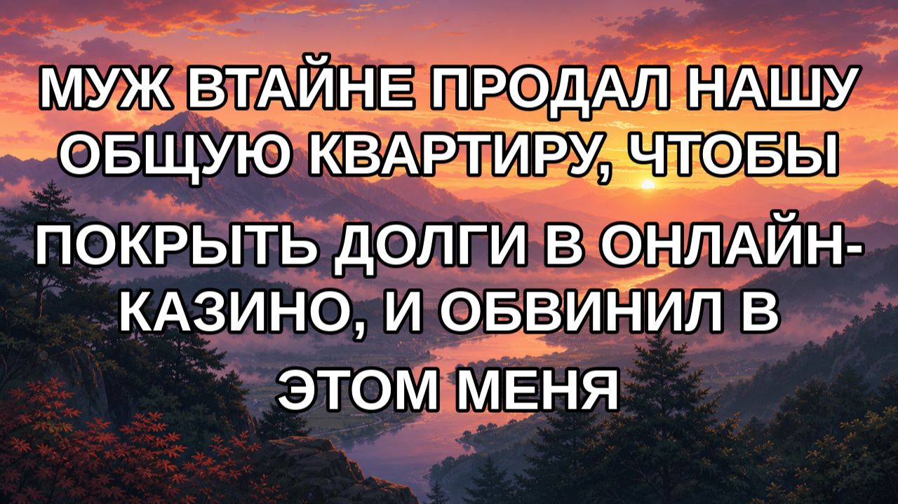Муж втайне продал нашу общую квартиру чтобы покрыть долги в онлайн-казино и обвинил в этом меня