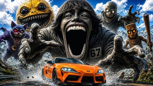Всего 5 монстров... Но они самые СТРАШНЫЕ!  BeamNG Drive 46