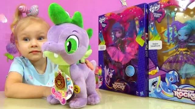 Спайк Май Литл Пони Трикси и Искорка Эквестрия Гёрл Spike My Little Pony Trixie And Sparkl