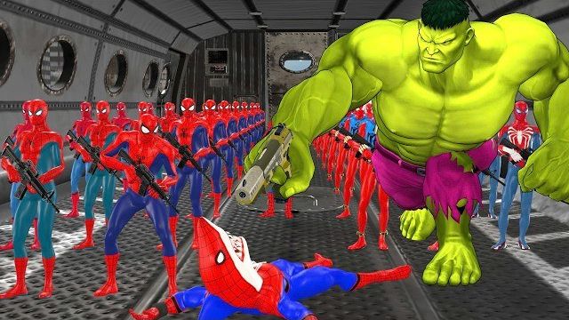 Играйте за ЧЕЛОВЕКА-ПАУКА 100 супергероев в битве на бластерах спасают Человека-паука! Фэнтези-экшен
