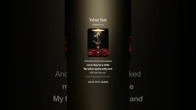 Нуар поп. Velvet Noir. Атмосферная грустная песня