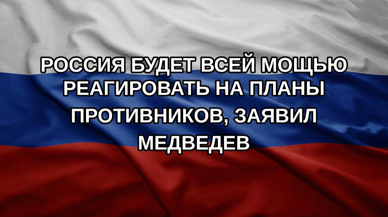 Россия будет всей мощью реагировать на планы противников, заявил Медведев