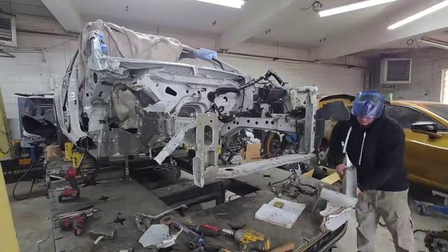 В РЕЗУЛЬТАТЕ АВАРИИ SUBARU IMPREZA 2023 ГОДА ПОЛНОСТЬЮ ВОССТАНОВЛЕНЫ ПОВРЕЖДЕННАЯ СТОЙКА  брандмауэр