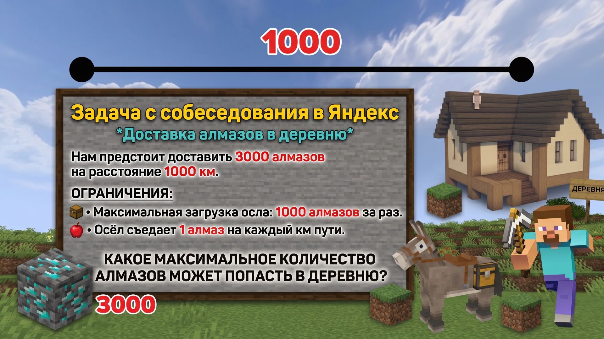 Задача с собеседования в Яндекс