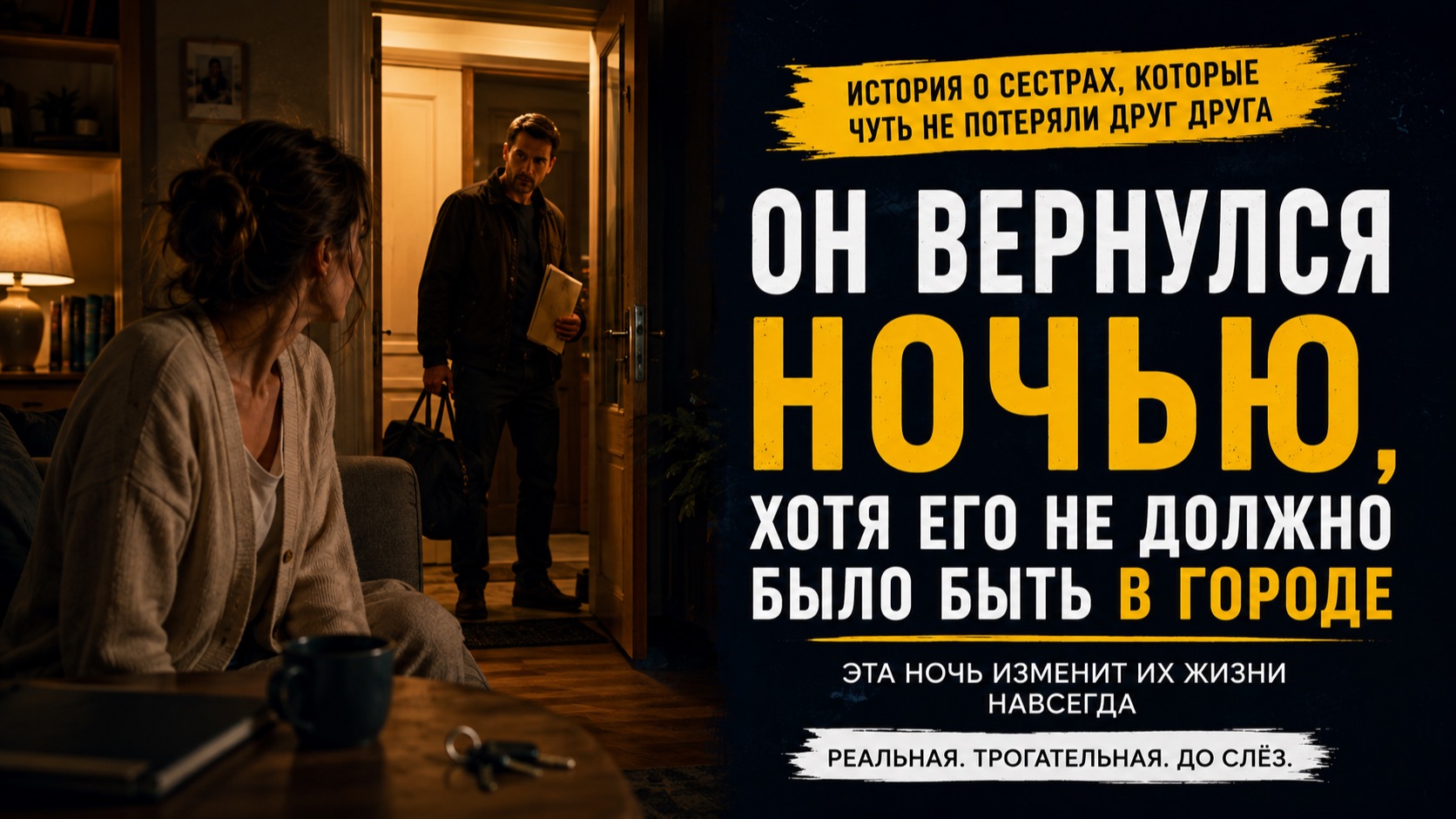 Она опоздала на поезд и осталась у сестры. А ночью услышала ключ в замке...