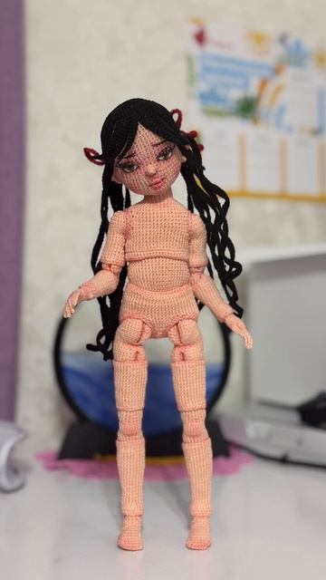 Final Look Of My BJD Doll. #crochet #doll #toy #tutorial #handmade #amigurumi #вязанаякукла #art