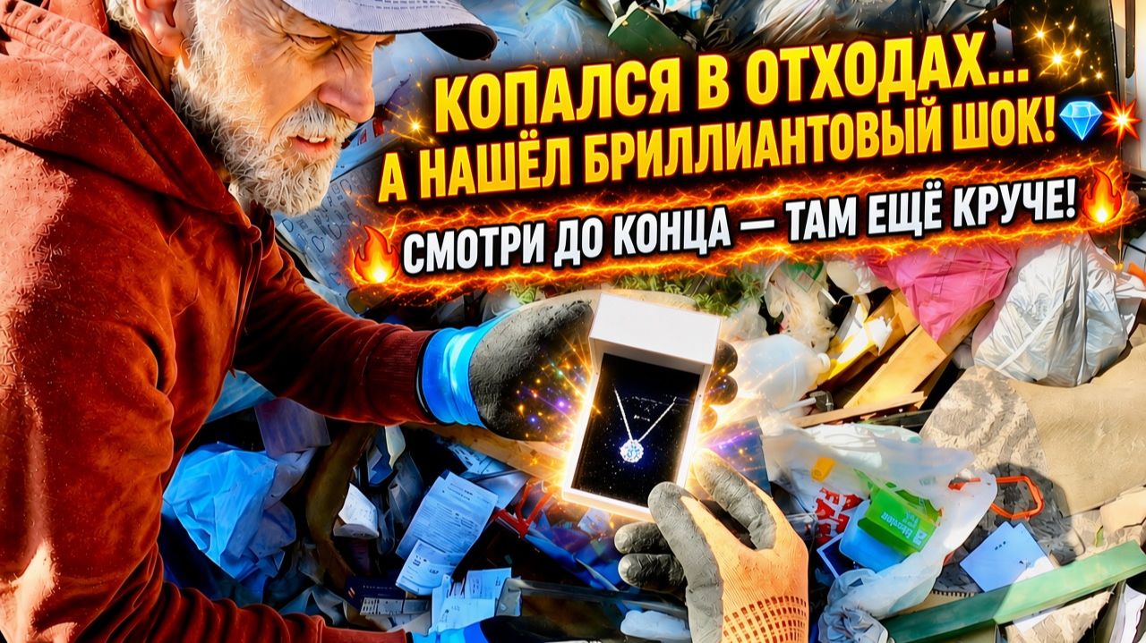 Не могу поверить, что мы нашли в мусоре… Ожерелье с БРИЛЛИАНТОМ! 😱💎 Поиски в мусорных контейнерах