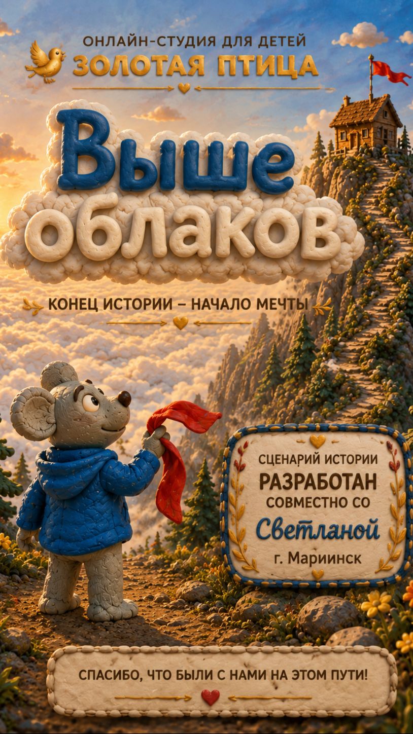 Мышонок сделал вертолёт и взлетел выше облаков! 🐭☁️