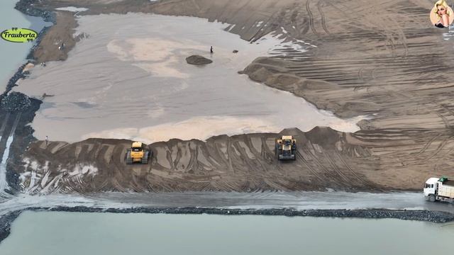 Строительство, дороги на озере, высотные съёмки