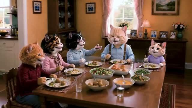 Котики - семейная встреча