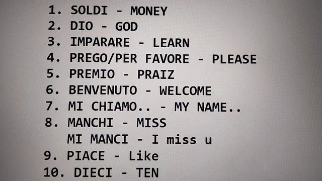 Italian Lingua 🇮🇹| Lezione| V. 12