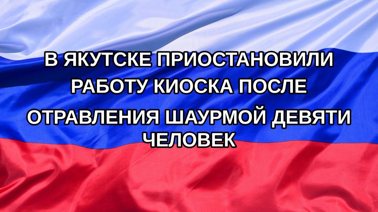 Н. РФ В Якутске приостановили работу киоска после отравления шаурмой девяти человек