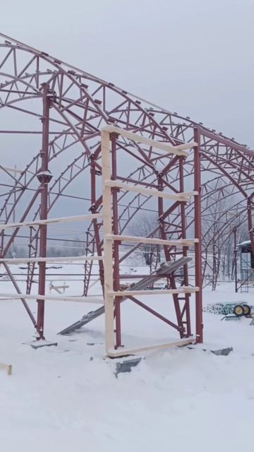 Строительство ангара для спецтехники 15 на 26 метров с утеплением