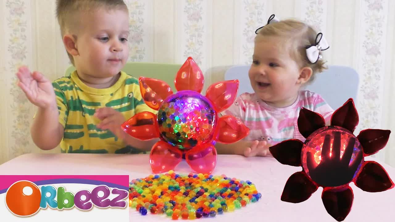  ОРБИЗ светильник с разноцветными шариками Волшебный цветок ORBEEZ ночник FLOWER POWER LIGHT SHOW
