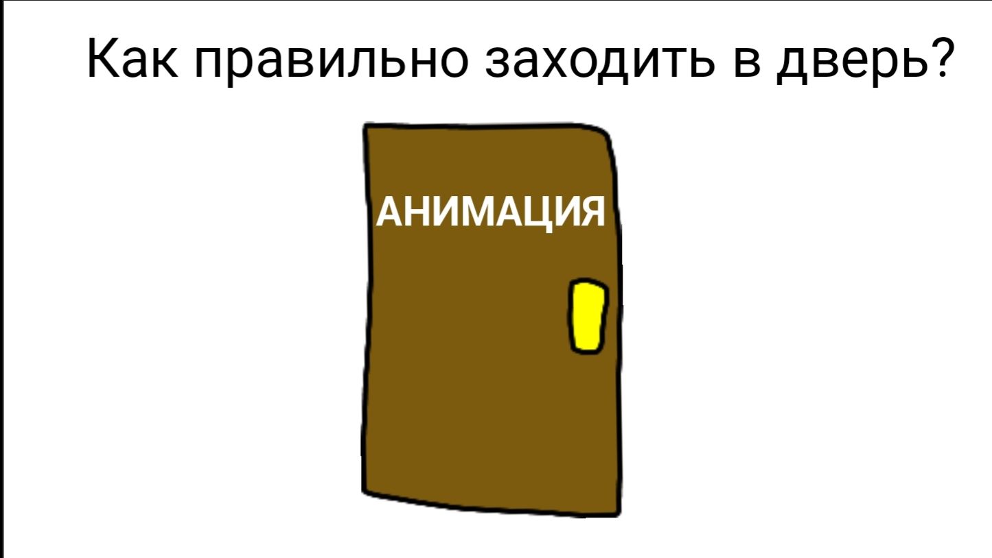 Как правильно заходить в дверь(АНИМАЦИЯ)