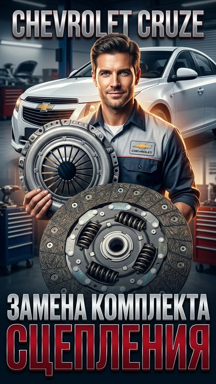 Заменили комплект сцепления🛠️ - Chevrolet Cruze (F18D4)