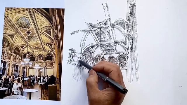 Рисование внутренней перспективы от руки