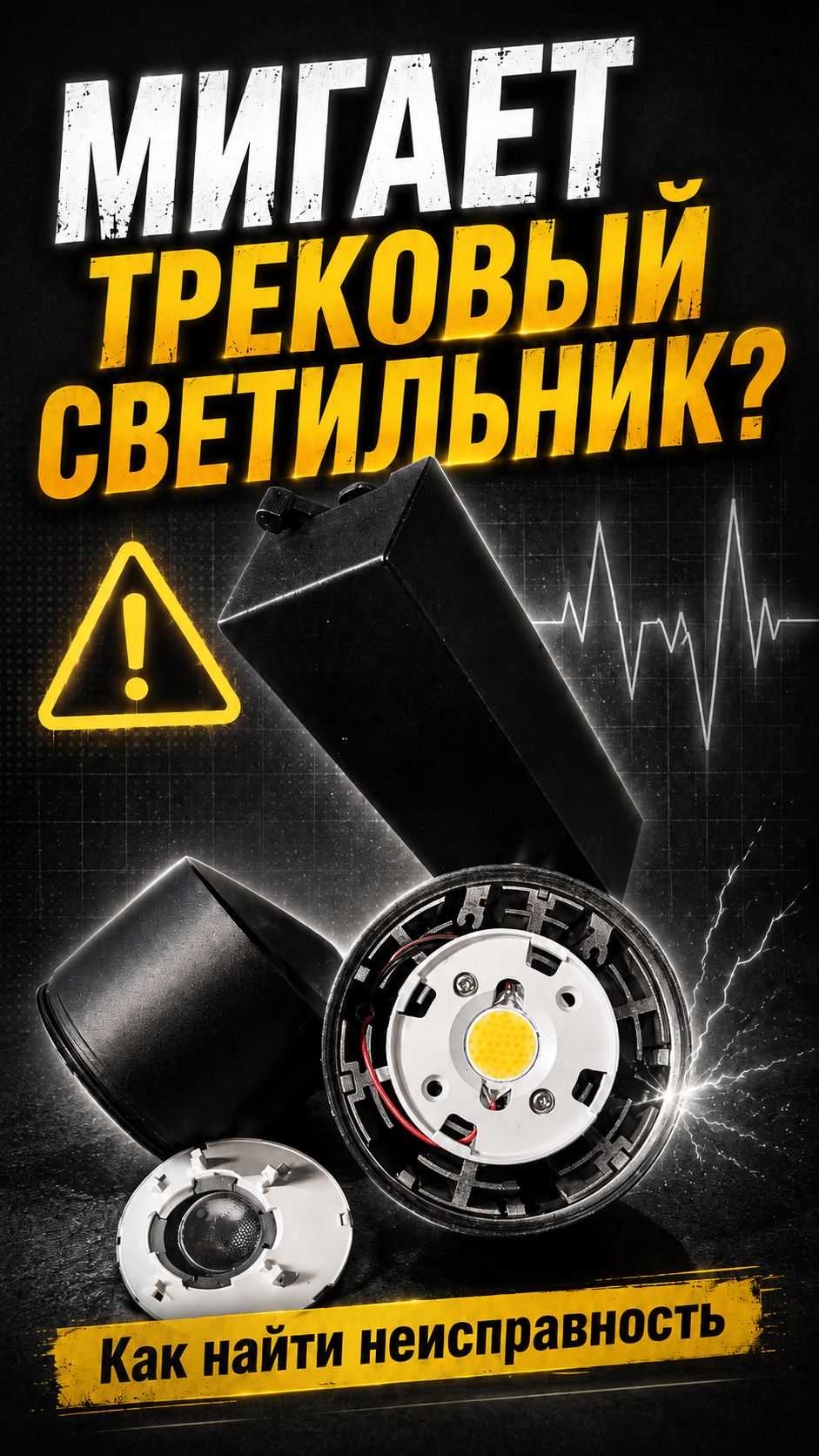 Мигает трековый светильник? Диагностика и поиск неисправности