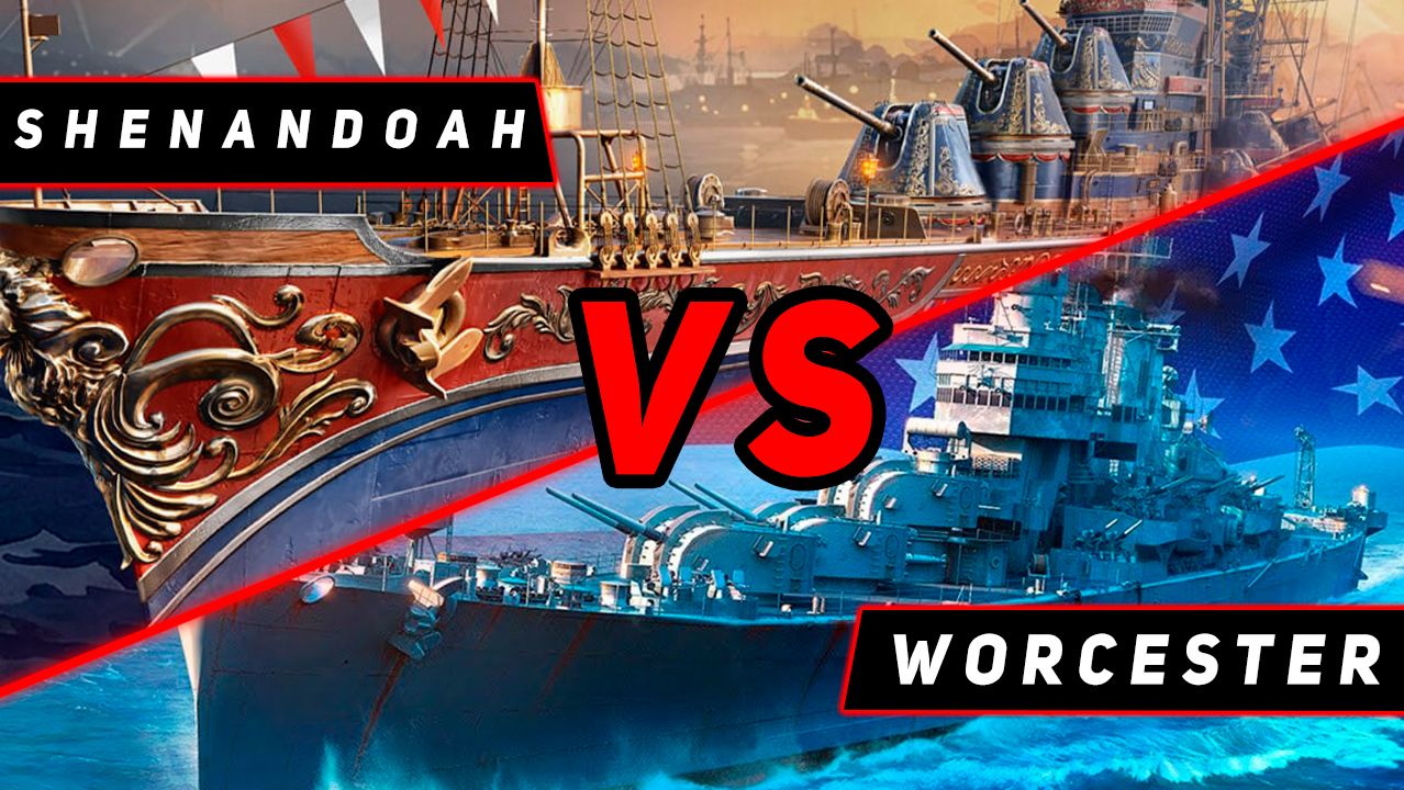 CRUISER SHENANDOAH VS WORCESTER! RU+ENG SUB WHAT WILL BE STRONGER?! VKPLAY TWITCH MIR KORABLEY