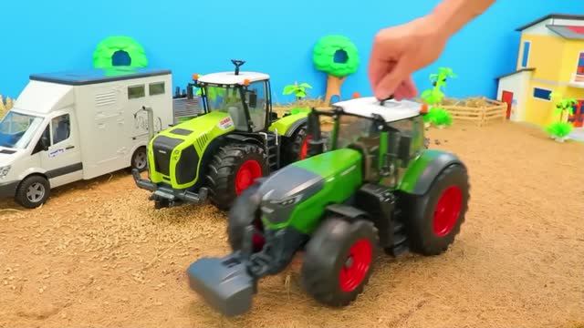 Трактор Экскаватор Пожарная машинка 🚜🚒 Видео с игрушками детям