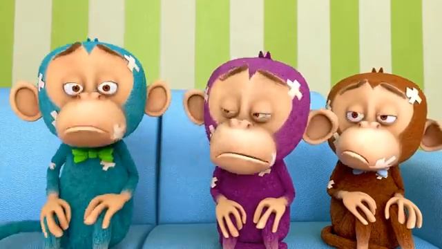 🐵 Пять маленьких обезьянок 🍌 - S1EP15 ЛУЧШИЕ песни для детей | Песни LooLoo Kids для детей