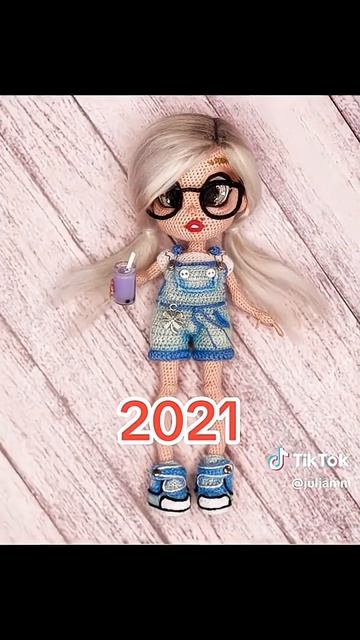 Diving Into 2021. My Dolls Style Slightly Become Different. #crochet #handmade #art #doll #toy