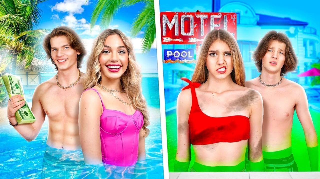 Гига Богатый VS Бедный Семейный Отдых! # Развлечения за 100$ Vs 1 000 000$