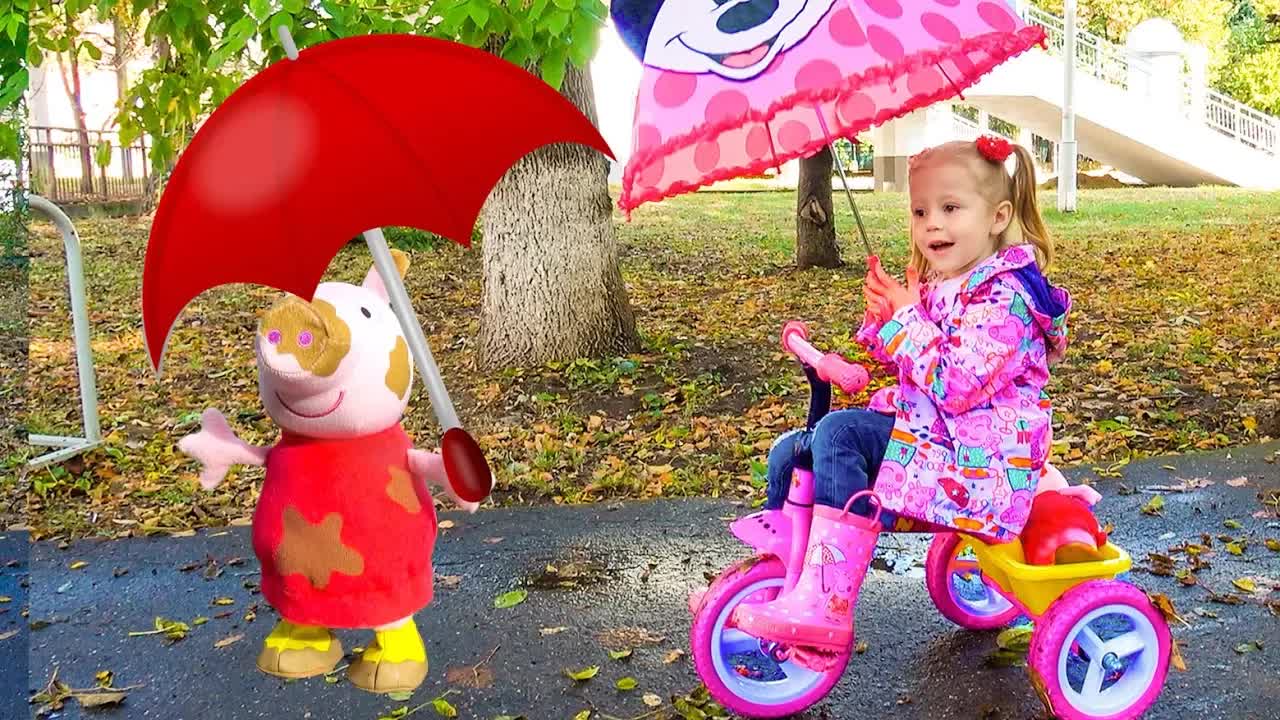 Дождик, дождик, уходи и игрушки в парке