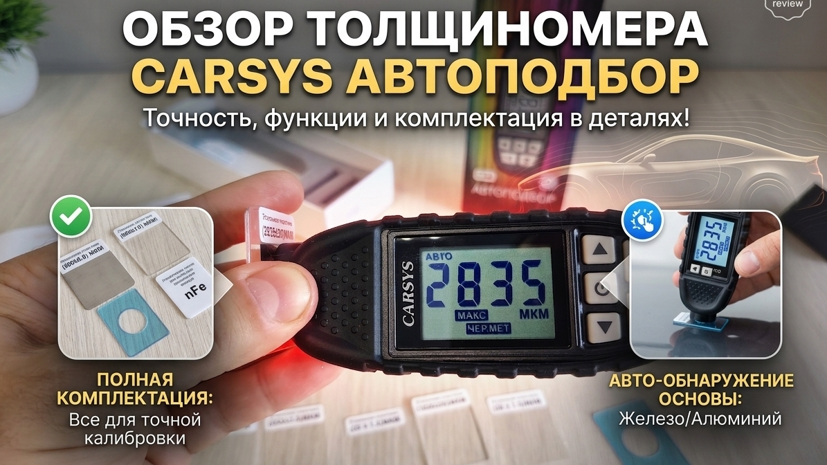 Обзор толщиномера CARSYS АВТОПОДБОР: тест на гранте