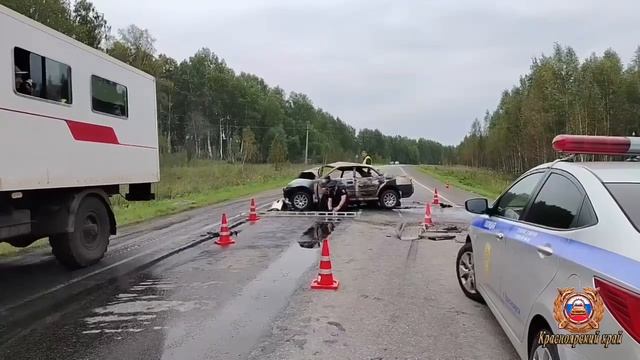 В аварии на трассе в Красноярском крае погибли два человека