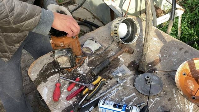 Ремонт насоса БЦ-1. Замена сальника и подшипника.
