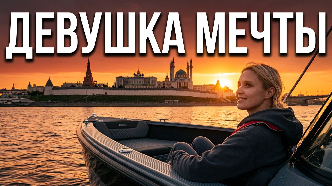 С ДЕВУШКОЙ МЕЧТЫ НА ЛОДКЕ МЕЧТЫ! ВЕЧЕРНЯЯ ПРОГУЛКА У КАЗАНИ на ТРИЕРА Магнум спорт 540