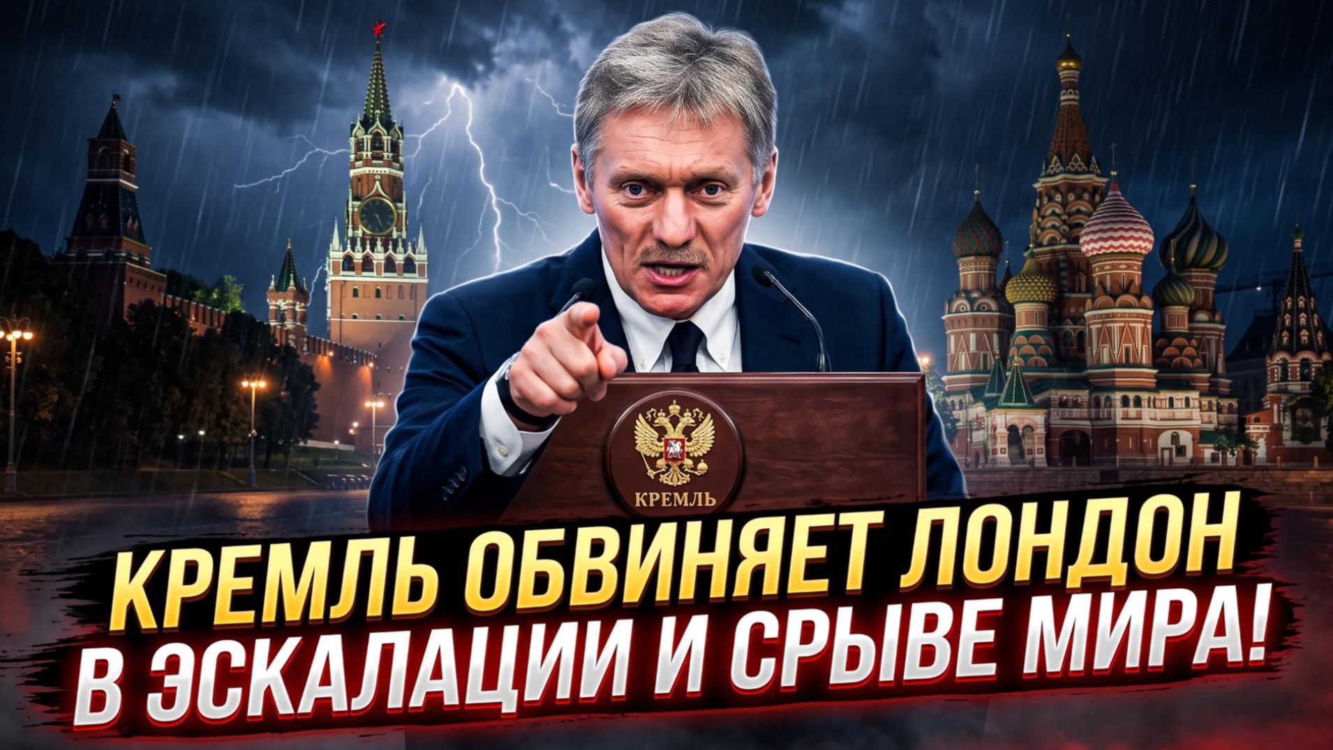 🚨Кремль обвинил Великобританию в эскалации конфликта и срыве мирного процесса