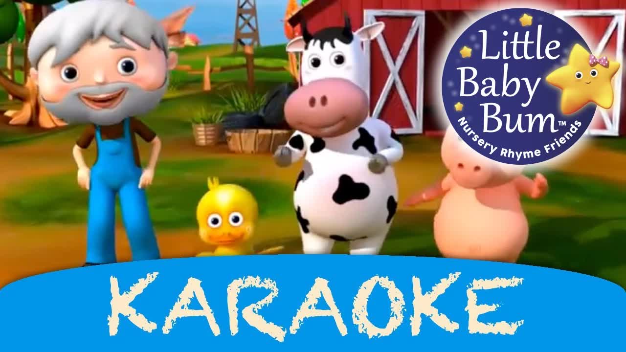 Старый Макдональд имел ферму | Караоке версия с текстом HD от LittleBabyBum!