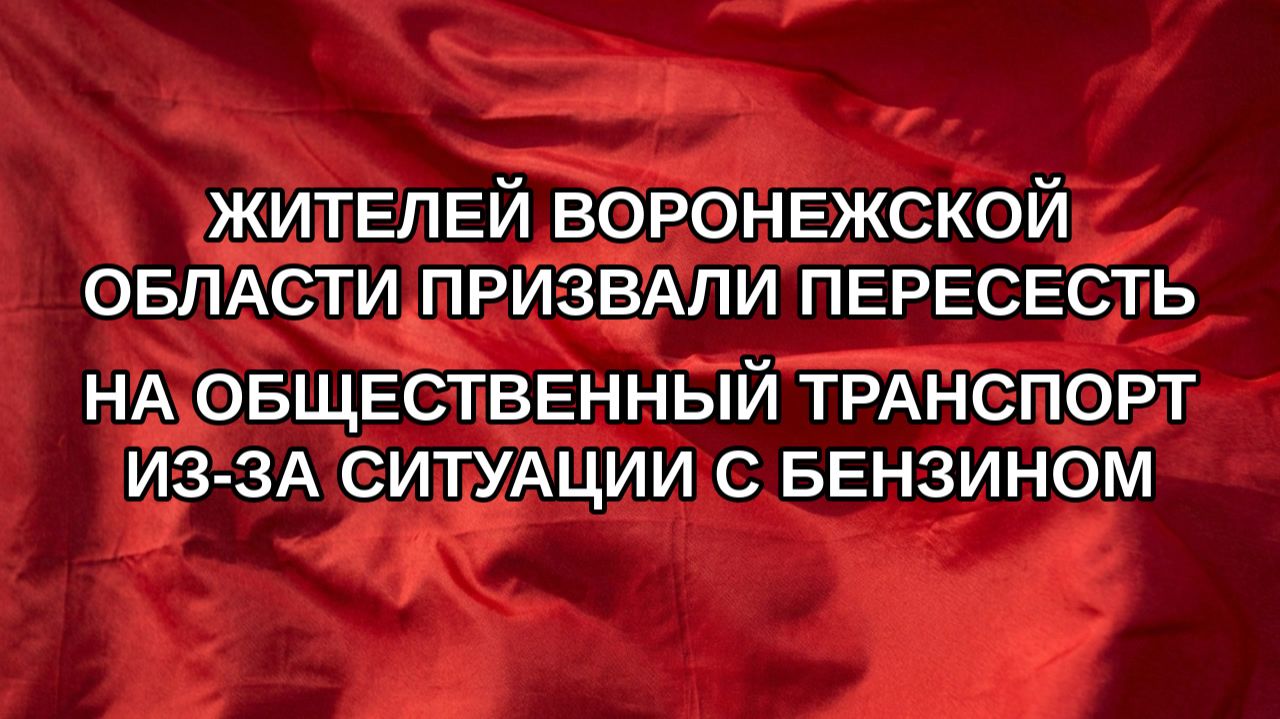 Жителей Воронежской области призвали пересесть на общественный транспорт из-за ситуации с бензином