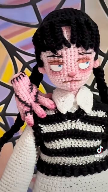 Wednesday Addams  #doll #crochet #amigurumi #toy #wednesday #addamsfamily #tutorial