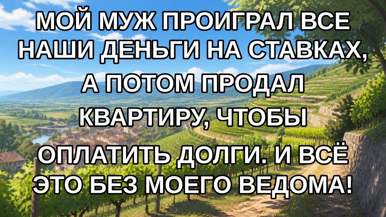 Мой муж проиграл все наши деньги на ставках, а потом продал квартиру, чтобы оплатить долги. И всё