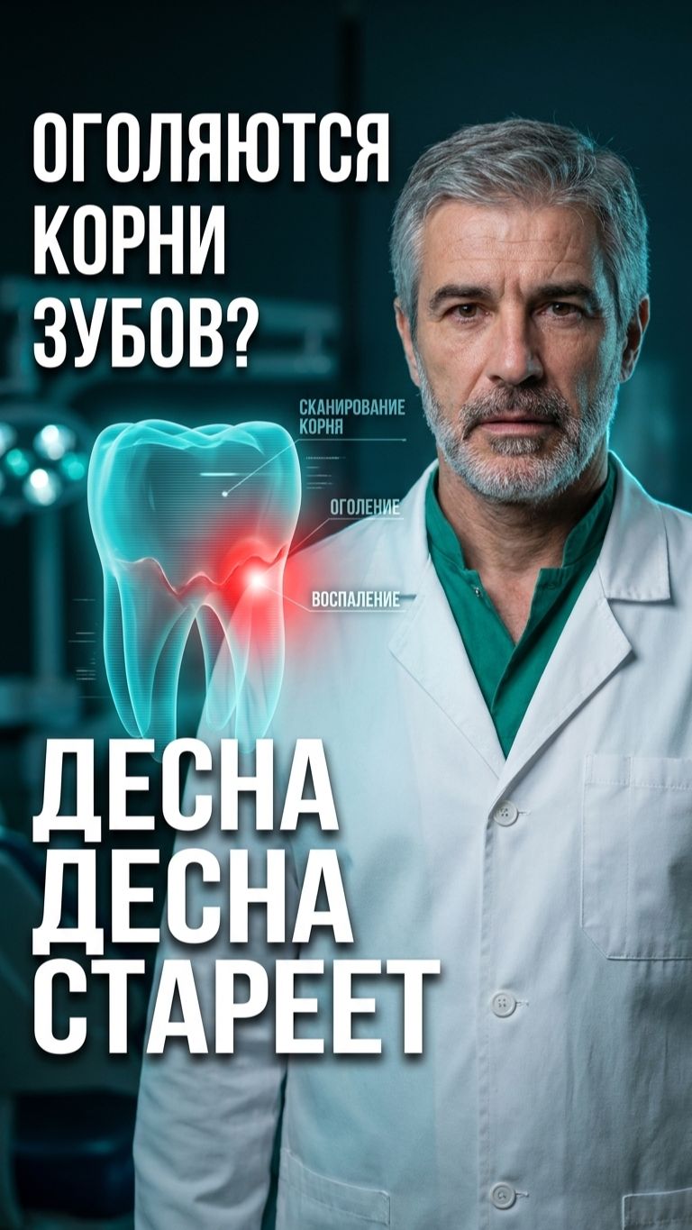 😬 Оголились корни зубов после 30? Рецессия десны — что делать